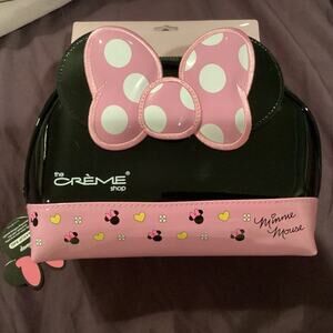 NWT Crème Disney Minnie Mouse Makeup Bag cosmetic travel bag